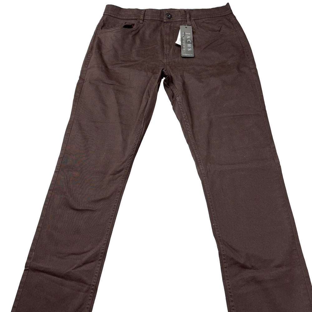 Jachs New York Comfort Stretch Slim Fit Brown 5 Pocket 34x32 NWT